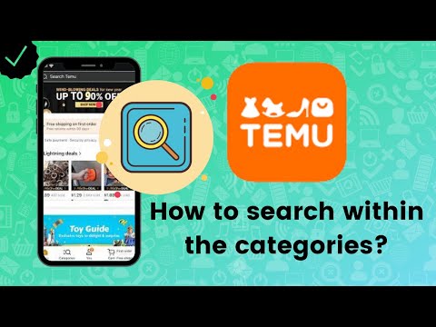 How to search within the categories in Temu?